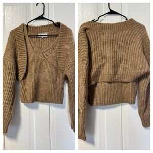 Dh New York tank and shrug set camel tan set size medium